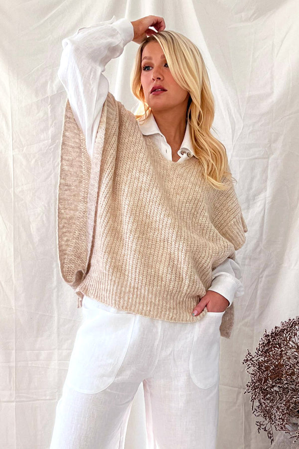 Chloe mohairneule, beige