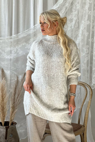 Cuddle up knit dress, grey