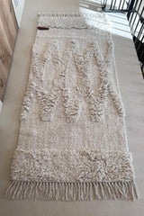 Diamonds puuvillamatto 70x150, luonnonvalkoinen