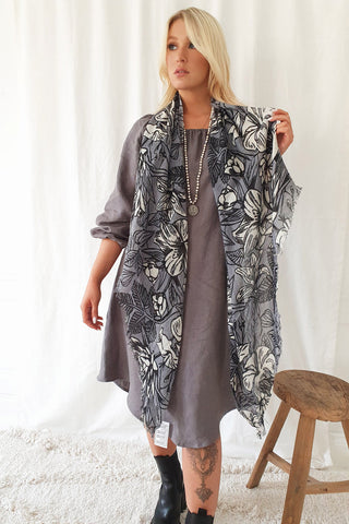 Diandra wool scarf, grey