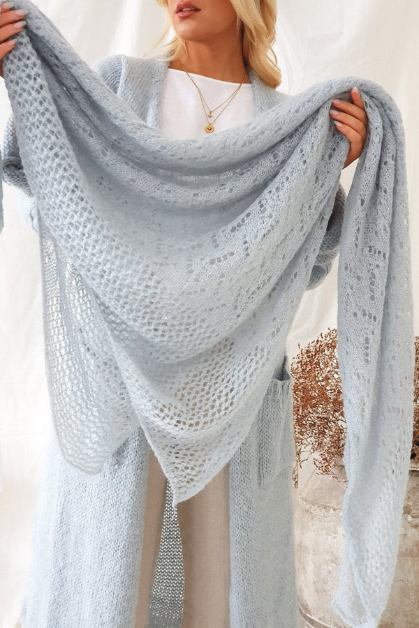 Dreamy mohair huivi, ice sininen
