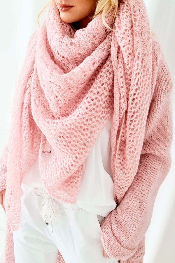 Dreamy mohair huivi, candy vaaleanpunainen