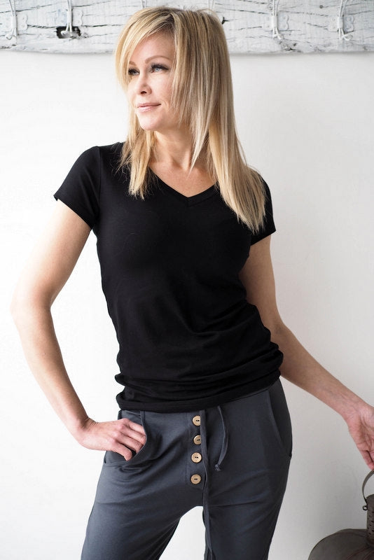 Bamboo basics t-paita, musta