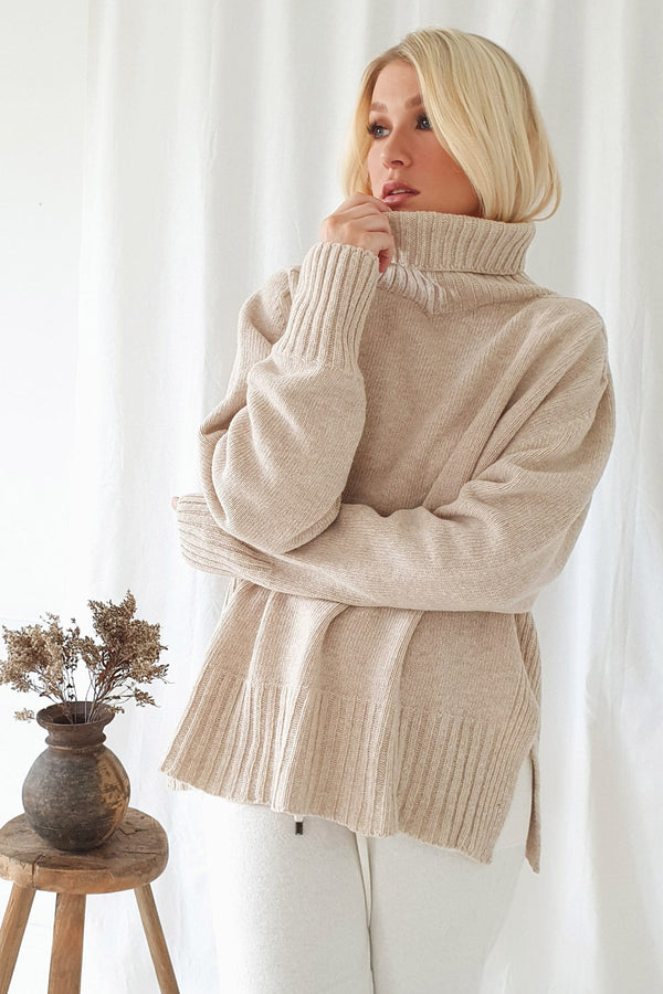 Fisherman's wife pooloneule, beige