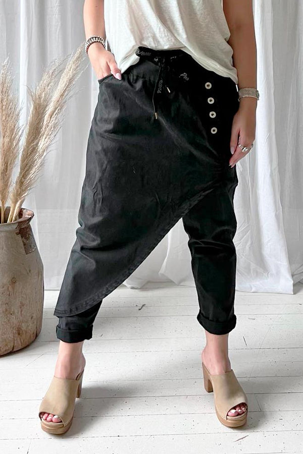 Flowy jogger, musta