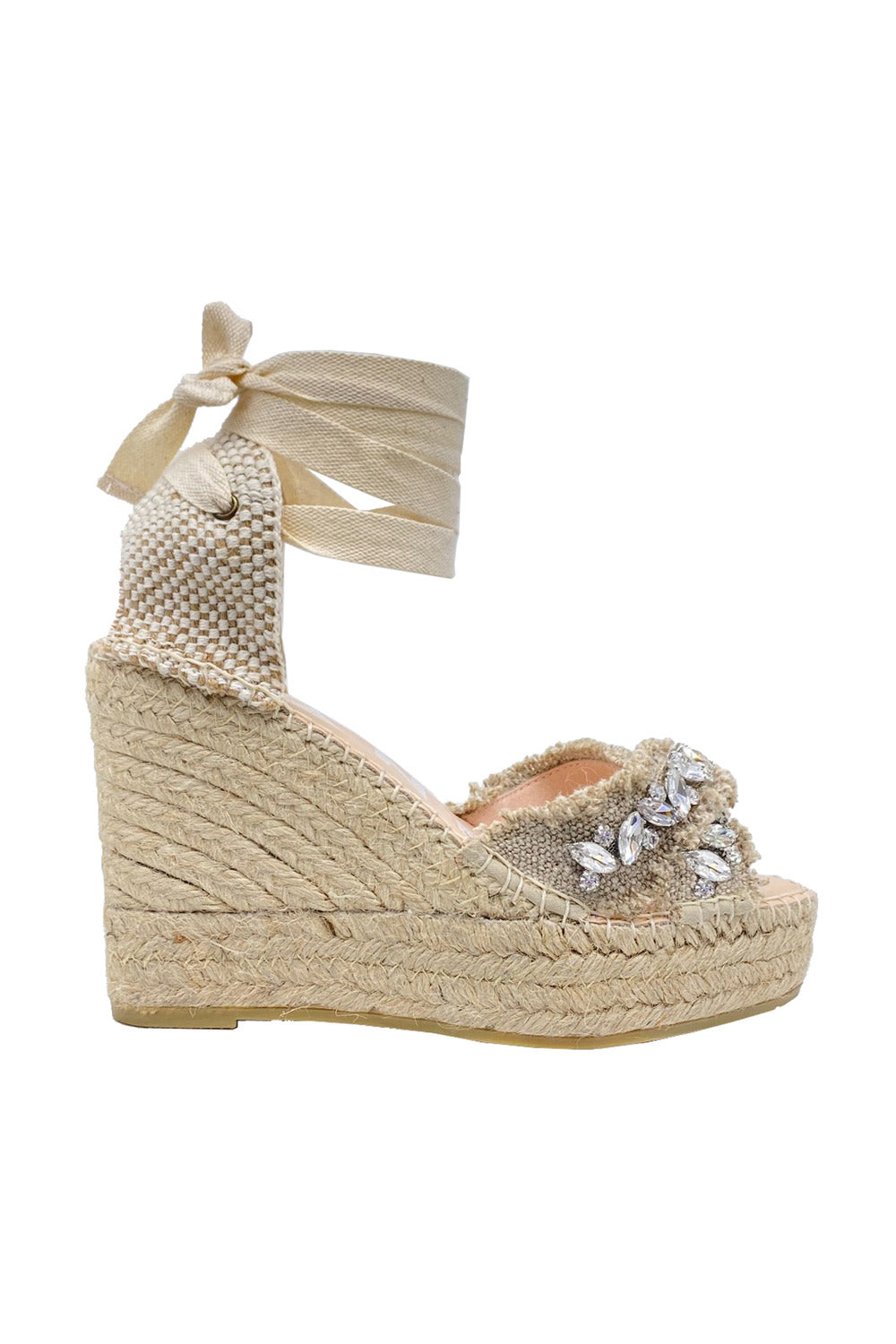 Valenciana wedges, natural with gems