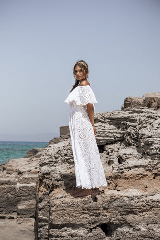 Gillian cotton dress, white