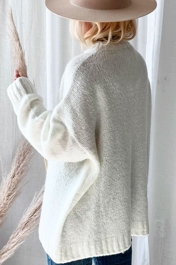 Isabella neule, luonnonvalkoinen