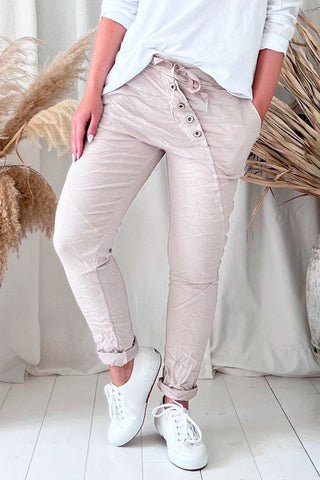 Casual cotton joggers, sand
