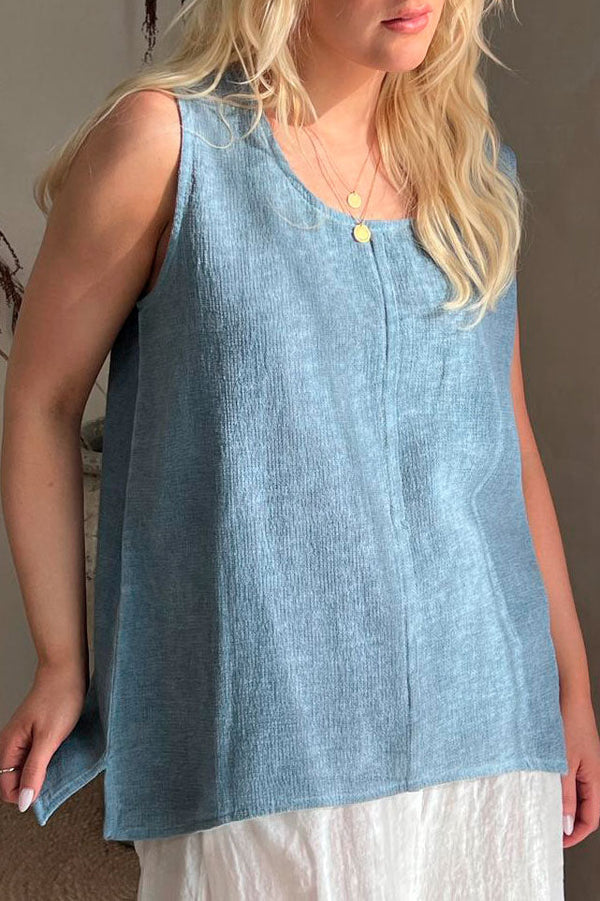 Kylie puuvillatoppi, sininen