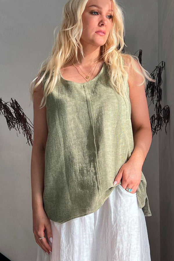 Kylie puuvillatoppi, khaki