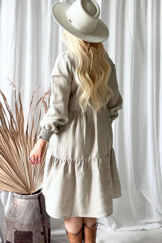 Lindsay linen dress, natural