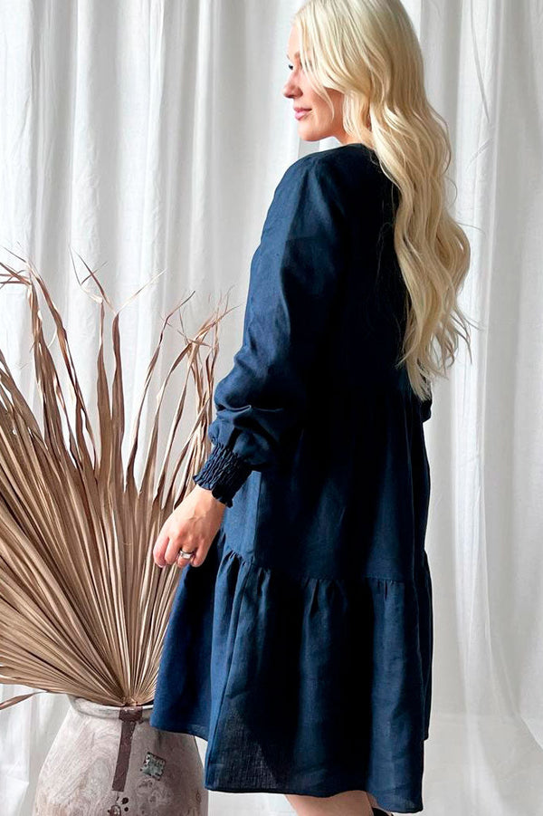 Lindsay pellavamekko, navy