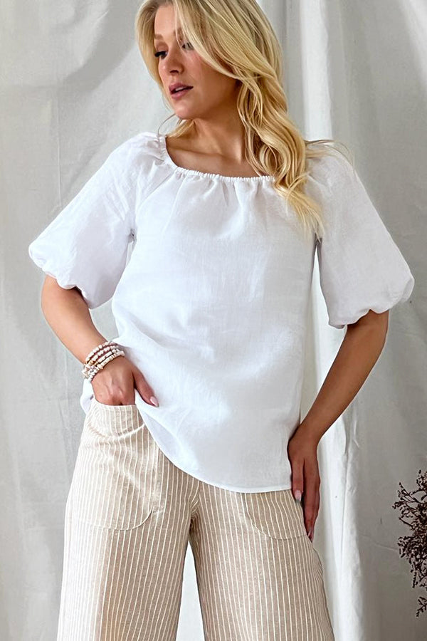 Louise pellavapaita, valkoinen