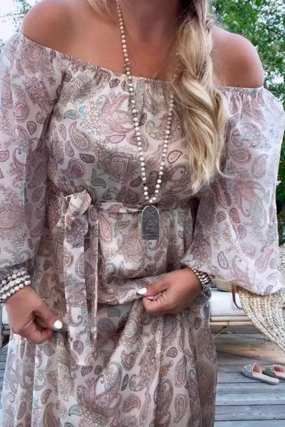 Merilyn viskoosimekko, beige