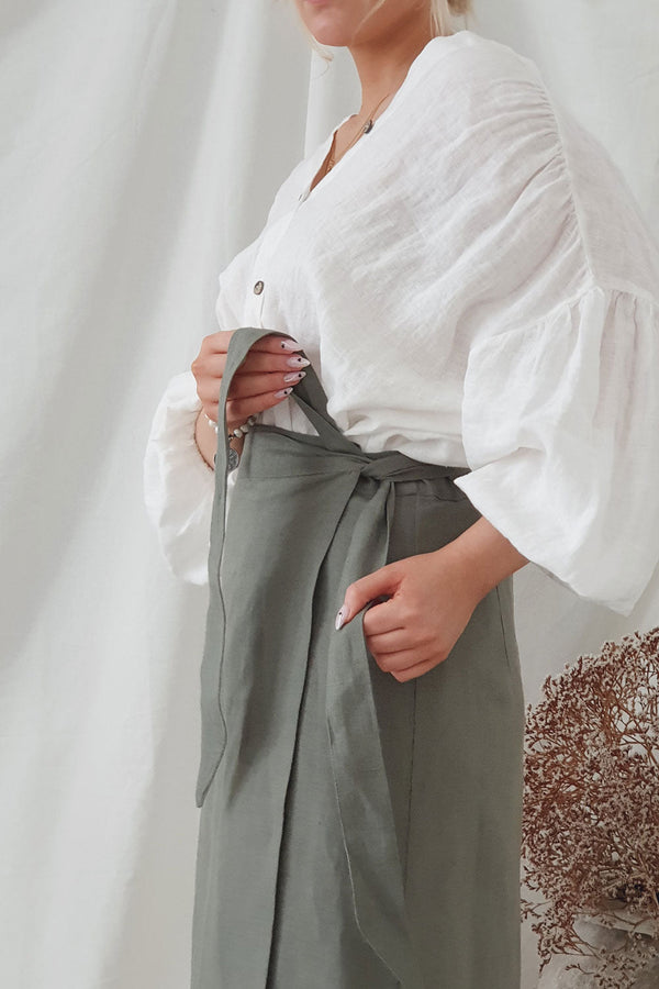 Missy pellavahame, camo vihreä