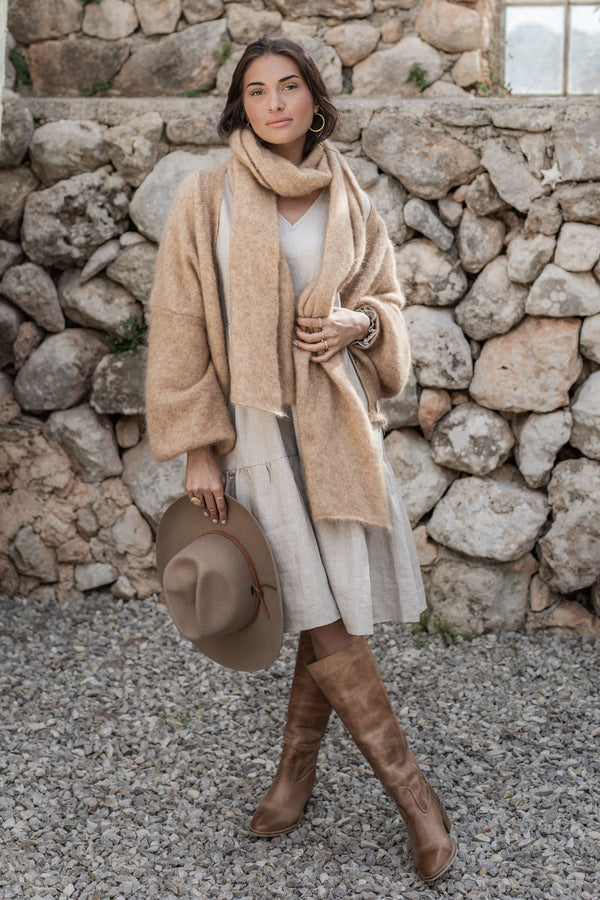 Mohair dream neuletakki, caramel