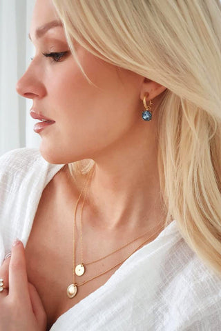 Carla Swarovski earrings, blue