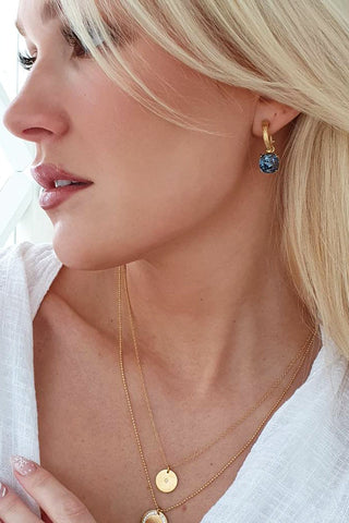 Carla Swarovski earrings, blue