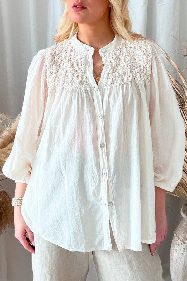 Penelope puuvillapaita, kerma
