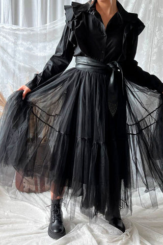 Daydream tulle skirt, black