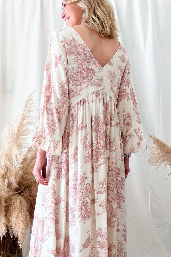 Provence viskoosimekko, rose toile