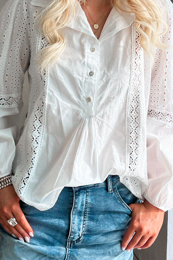 Riley puuvillapaita, luonnonvalkoinen
