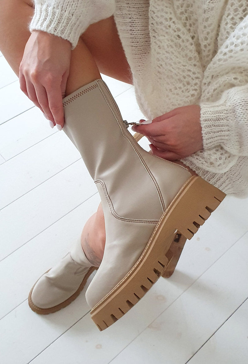Sonia nahkanilkkurit, beige