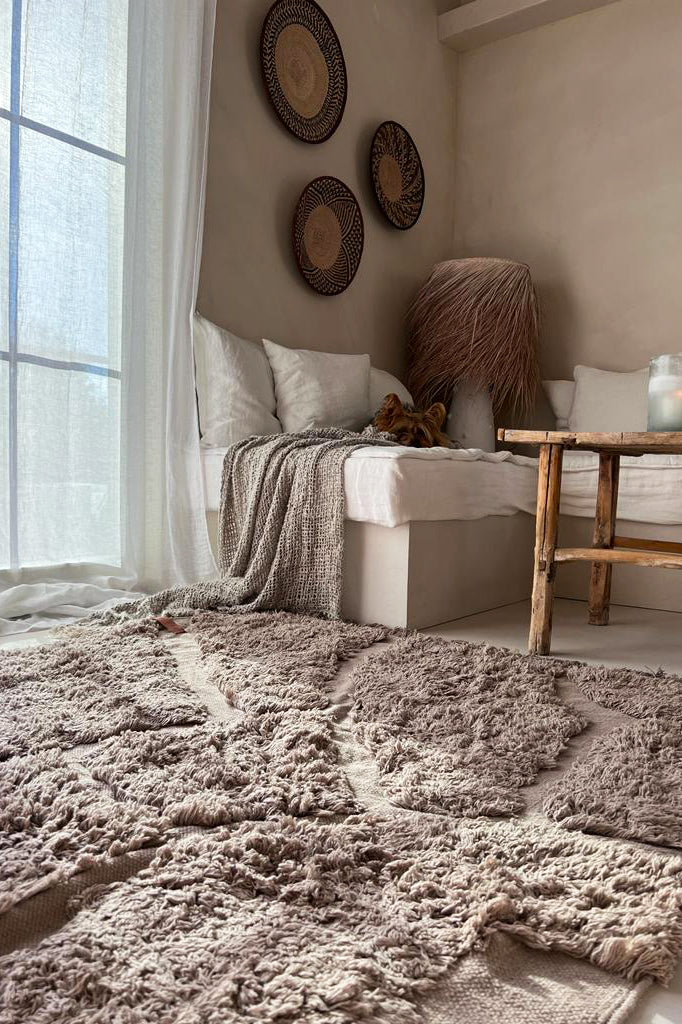 Stones puuvillamatto 140x200, taupe