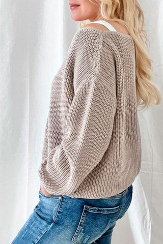 Sunset cotton knit, taupe
