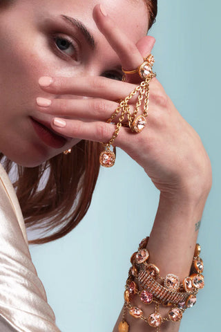 Tamara crystal lux bracelet, peach