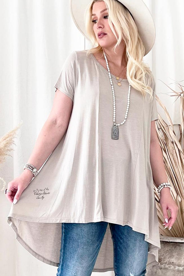 Bohemiana tencel tunika, beige