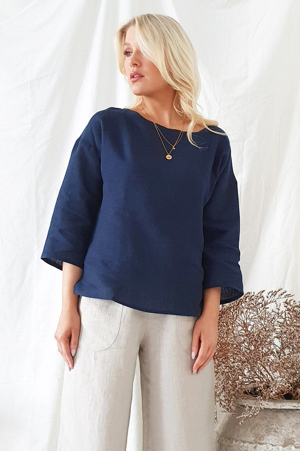 Timeless pellavapaita, navy