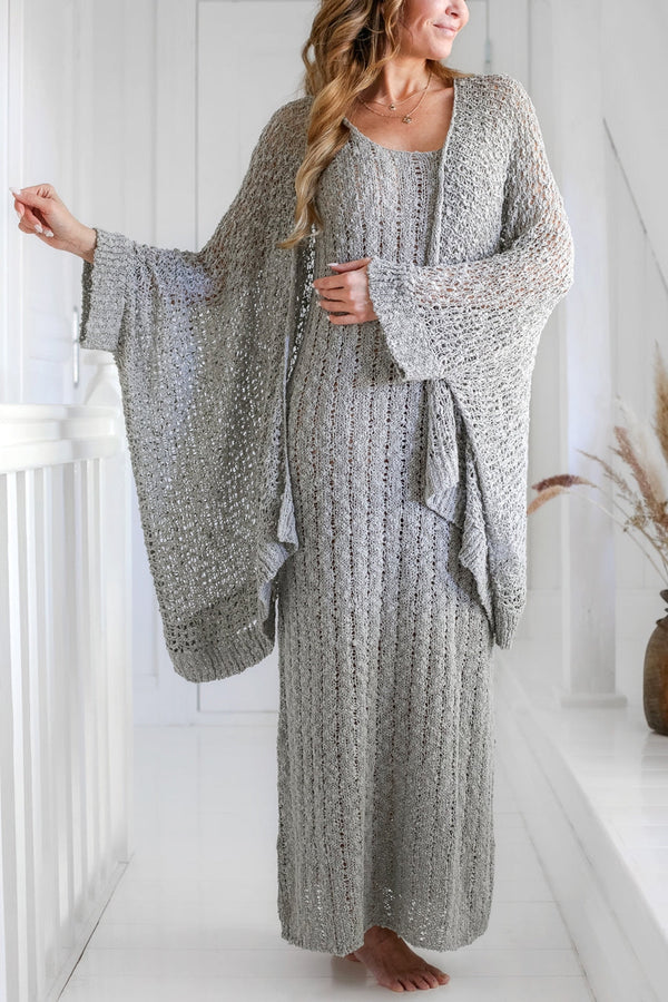 Loosy neuletakki, dove grey
