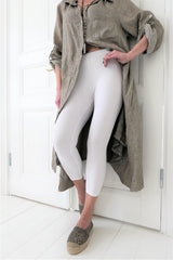 Bamboo leggings midi, valkoinen