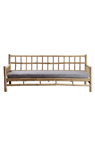 Bambu sohva, harmaa, 177x76x70cm