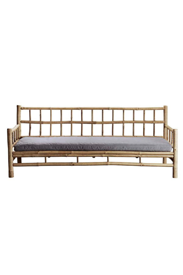 Bambu sohva, harmaa, 177x76x70cm