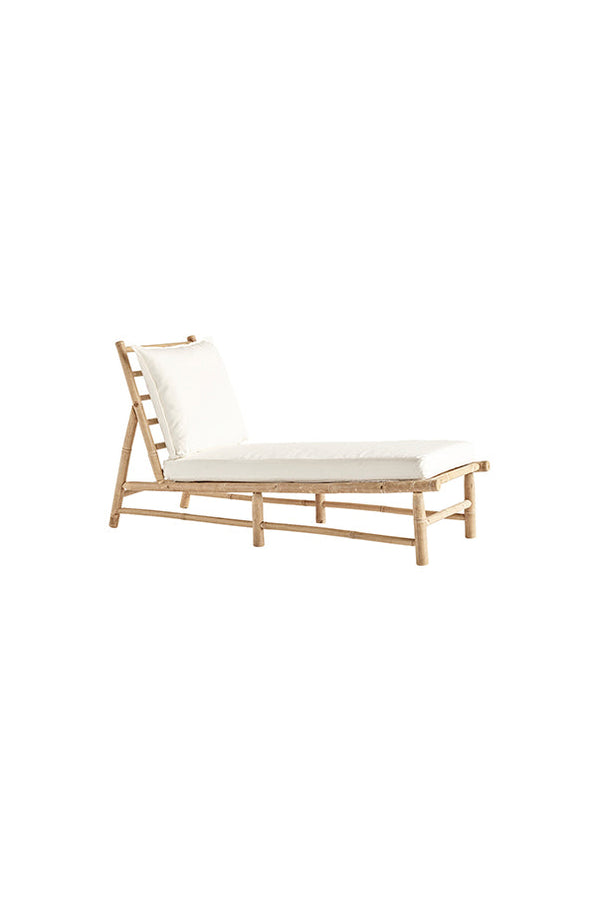 Bambu lepotuoli, valkoinen, 150x55x80cm