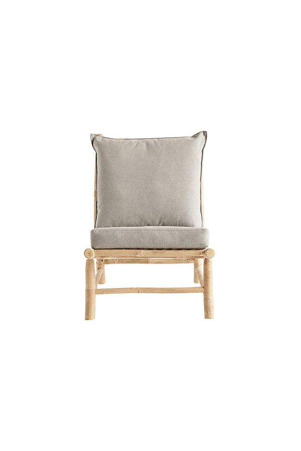 Bambu lounge nojatuoli, harmaa, 55x87x80cm