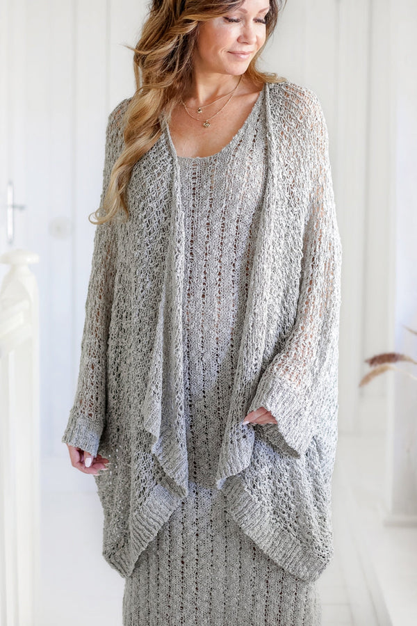 Loosy neuletakki, dove grey