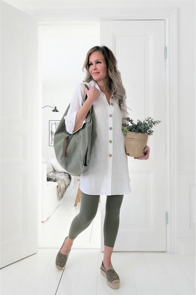 Bamboo leggings midi, danish vihreä